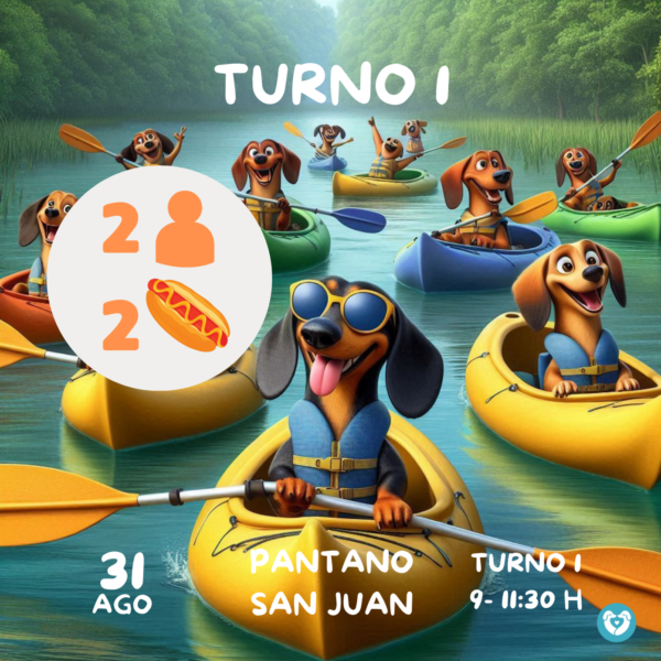 ¡Kayak para 2 personas 2 salchichas! Turno 1
